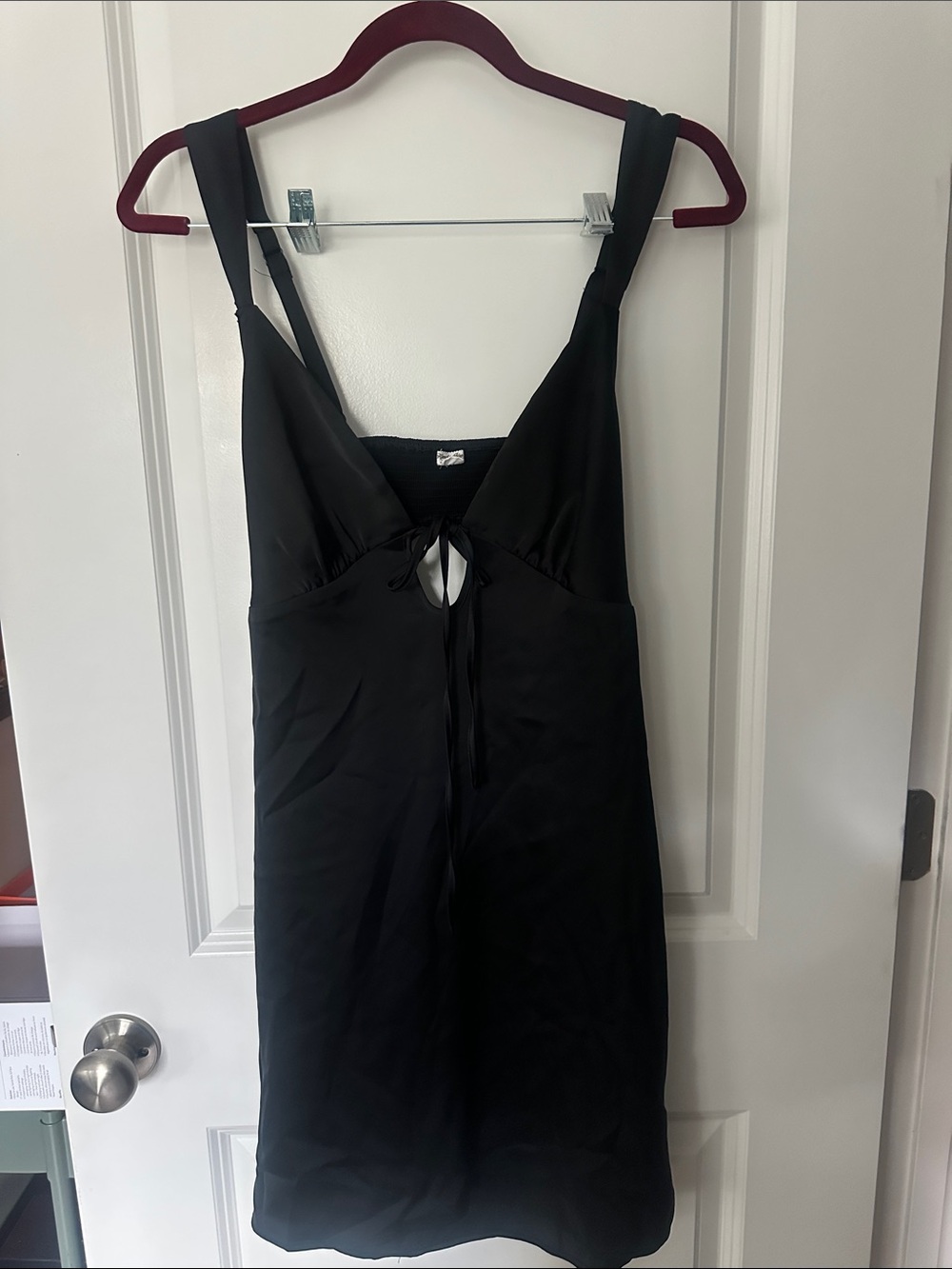 Black Tie-Front Slip Dress - Women Intimates & Sleepwear